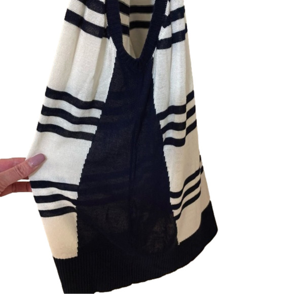 RAG Poet’s Sleeveless Sweater Vest, Navy and Cream Size L - Picture 6 of 7